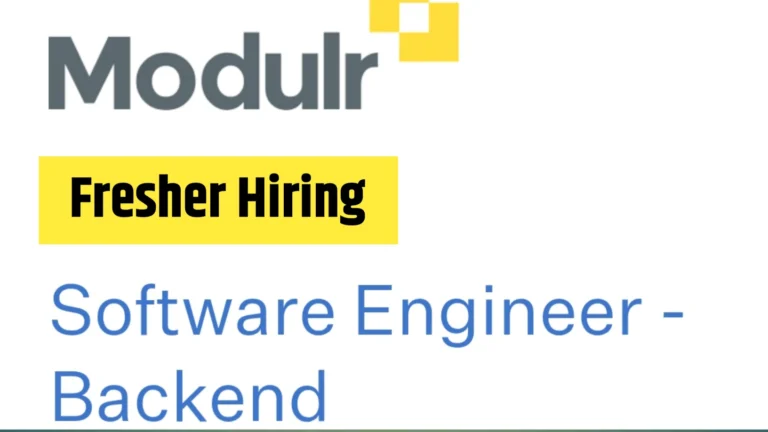 Modulr Hiring Backend Software Engineer Freshers – Java Microservices | Product Company Opportunity