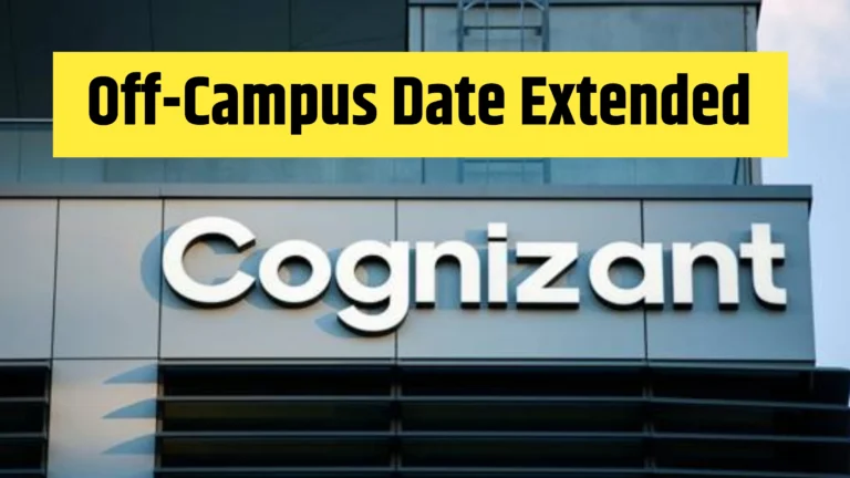 Cognizant Off Campus 2026 – Application Deadline Extended | Freshers Get Another Chance
