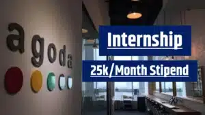 Agoda Tech Internship 2026 ₹25000 Stipend