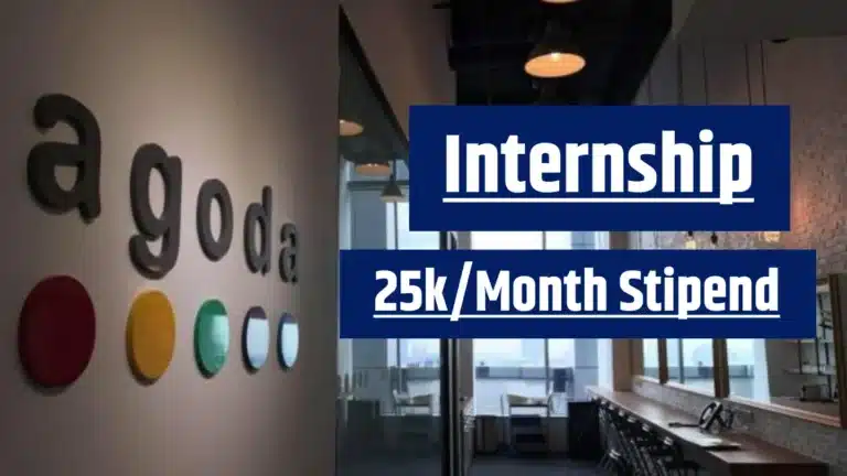 Agoda Tech Internship 2026 ₹25000 Stipend