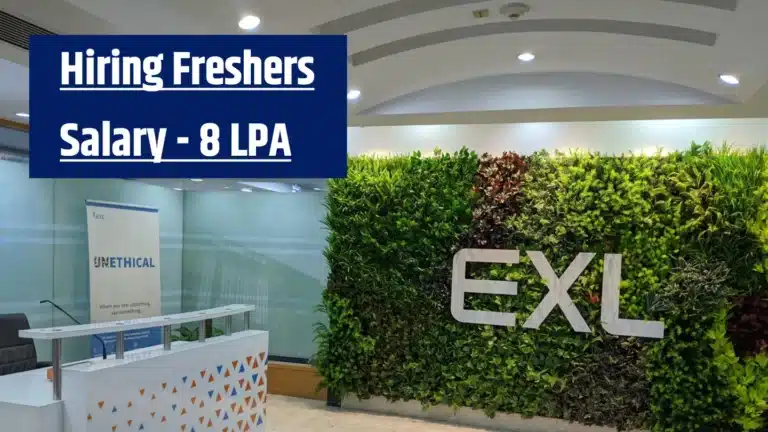 EXL hiring software developer 2026 freshers salary 8 LPA .NET Angular jobs India