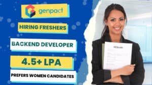 Genpact Hiring Freshers 2026 Backend Developer Role poster