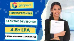 Genpact Hiring Freshers 2026 Backend Developer Role poster