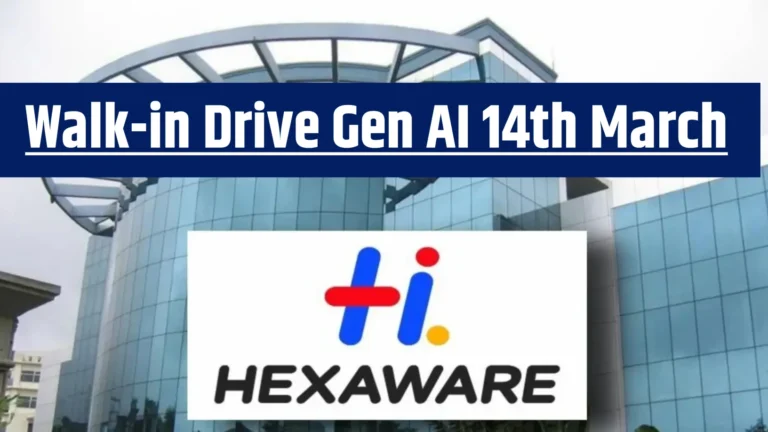 Hexaware Technologies walk in interview for Generative AI developers in Hyderabad with salary up to 37.5 LPA