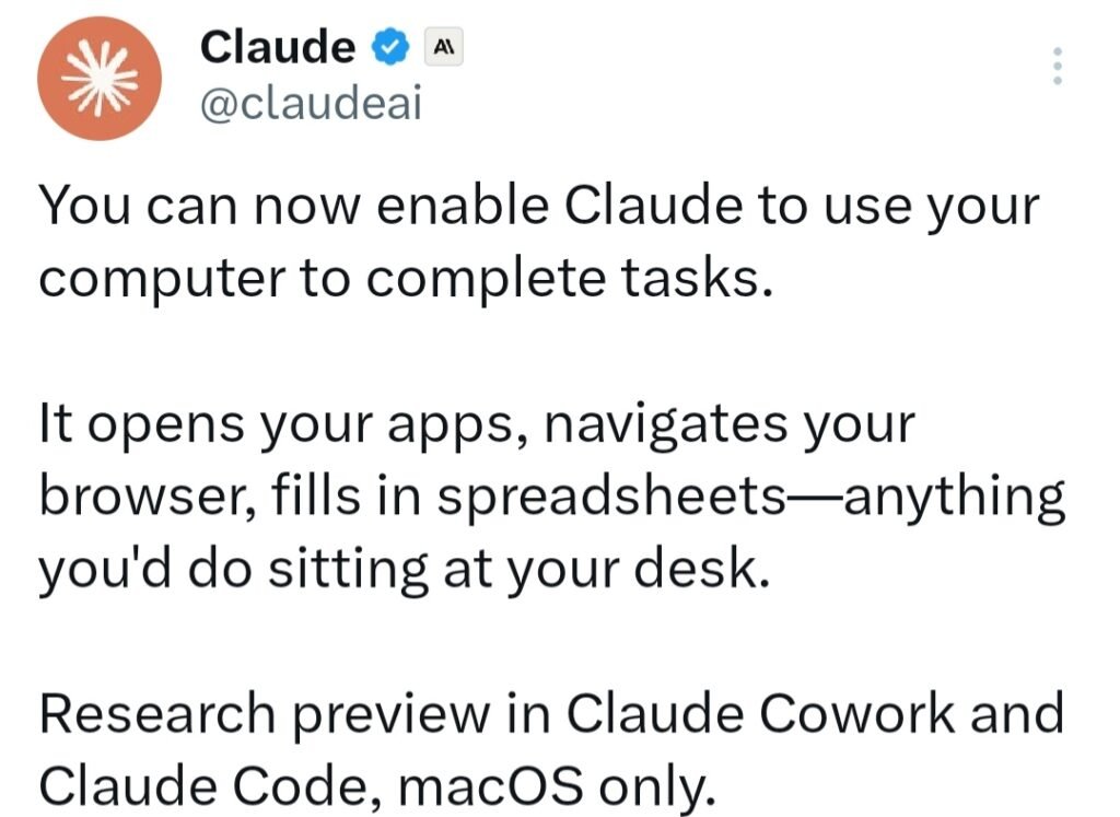 Claude Can Now Control Your Computer