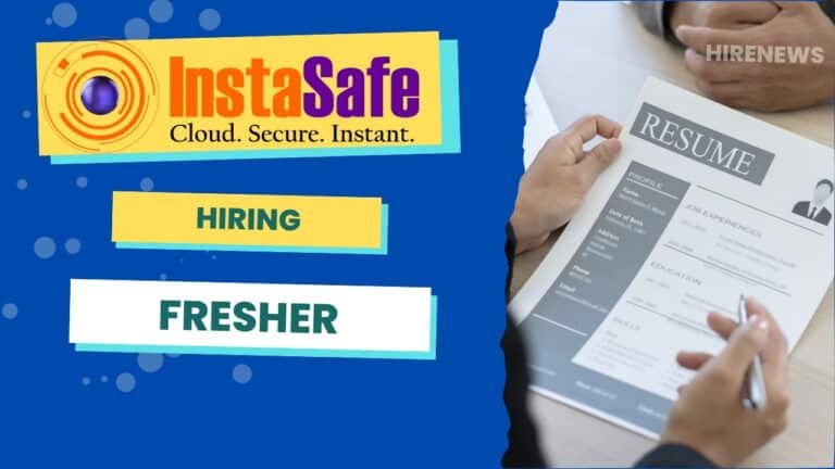 InstaSafe Hiring Freshers 2026 Poster