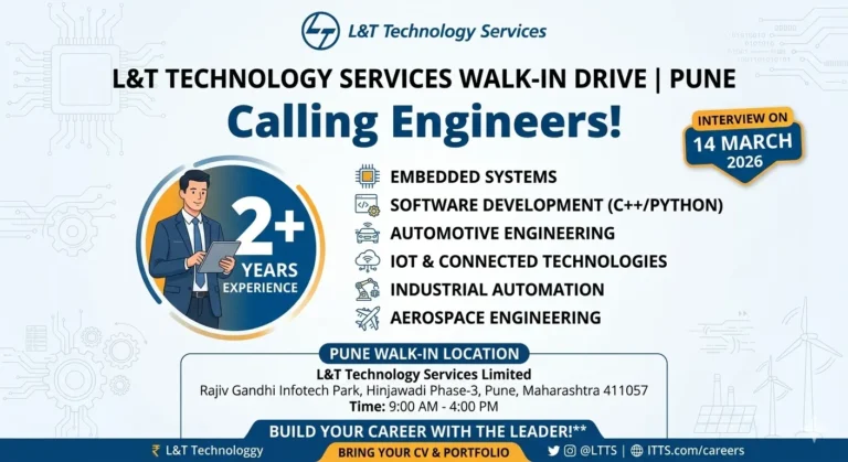L&T Technology Services Walk-in Drive in Pune