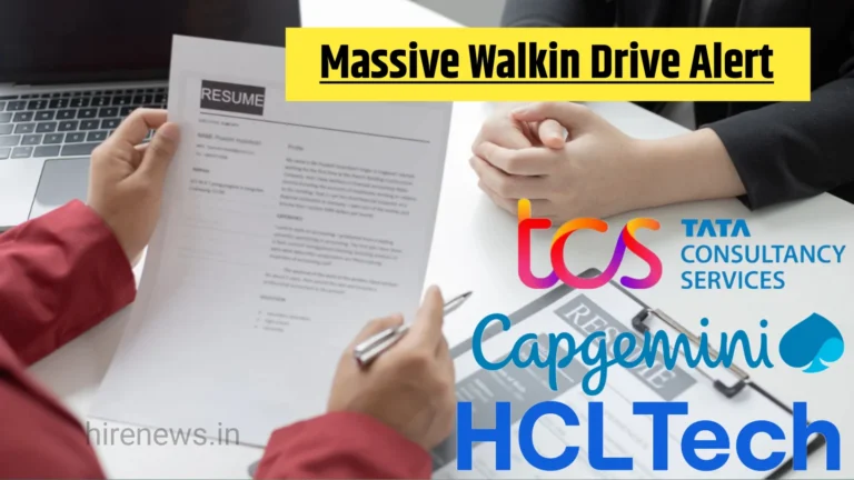 Massive Walk-In Drive Alert 2026 – Top IT Companies Hiring in Pune, Chennai & More | Apply Before Weekend