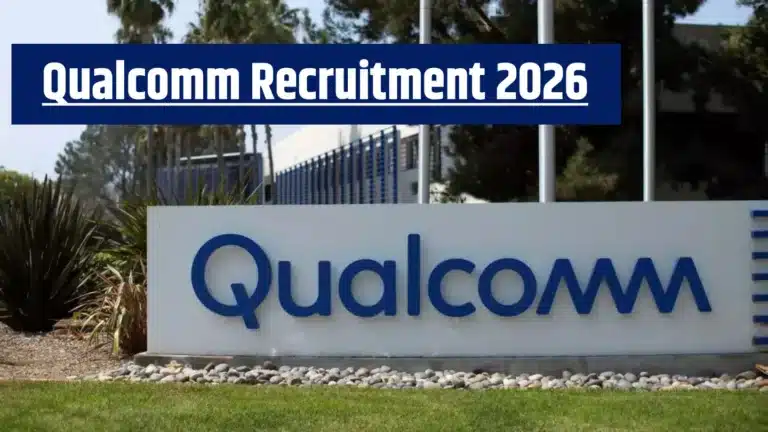 Qualcomm, Software Engineer Jobs, Freshers Hiring 2026, 4.5 LPA Jobs, C++ Programming, Python Jobs, Machine Learning Careers, BTech Jobs, Off Campus Drive, Embedded Systems, Tech Jobs India, Qualcomm Careers Poster