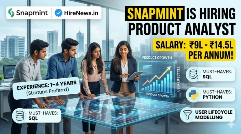 Snapmint Hiring Drive 2026: Product Analyst Roles with 9L - 14.5L PA Package