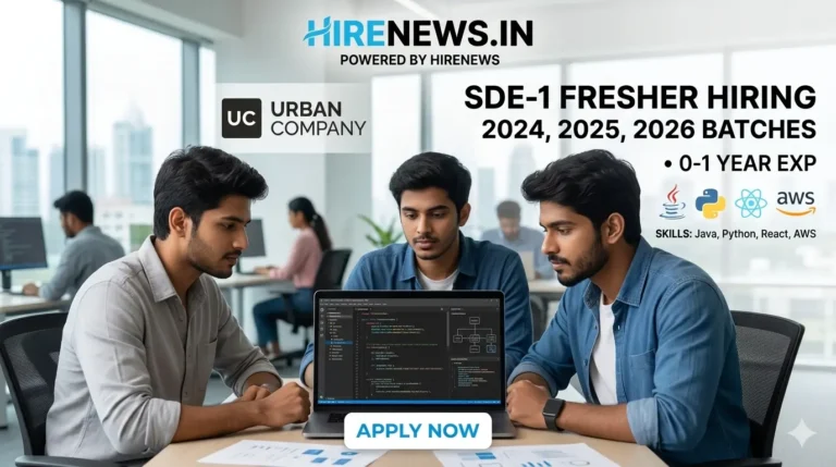 Urban Company Hiring SDE-1 (Software Development Engineer) – Freshers 2024, 2025, 2026 Batch Can Apply