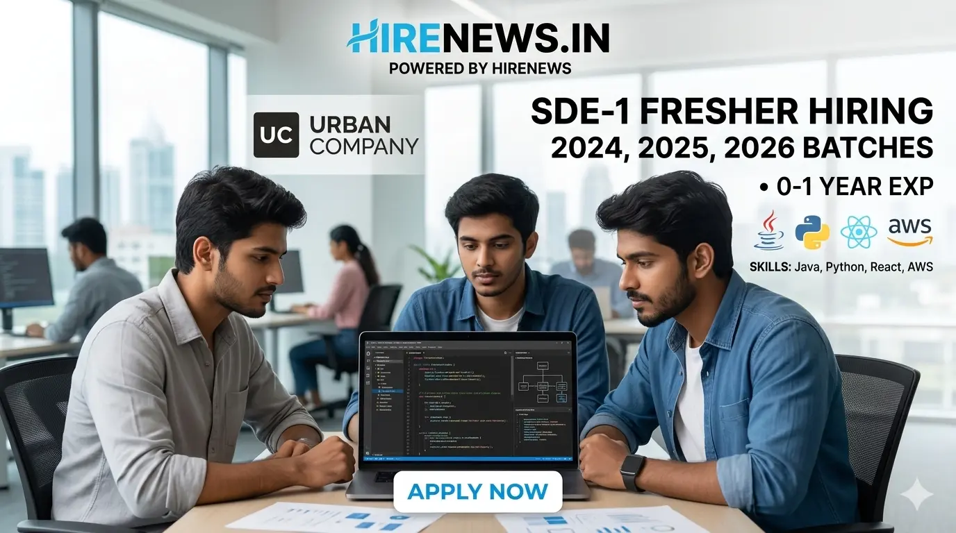 Urban Company Hiring SDE-1 (Software Development Engineer) – Freshers 2024, 2025, 2026 Batch Can Apply