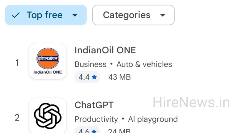 ChatGPT Loses No.1 Spot in India! LPG Booking App Suddenly Tops Download Charts