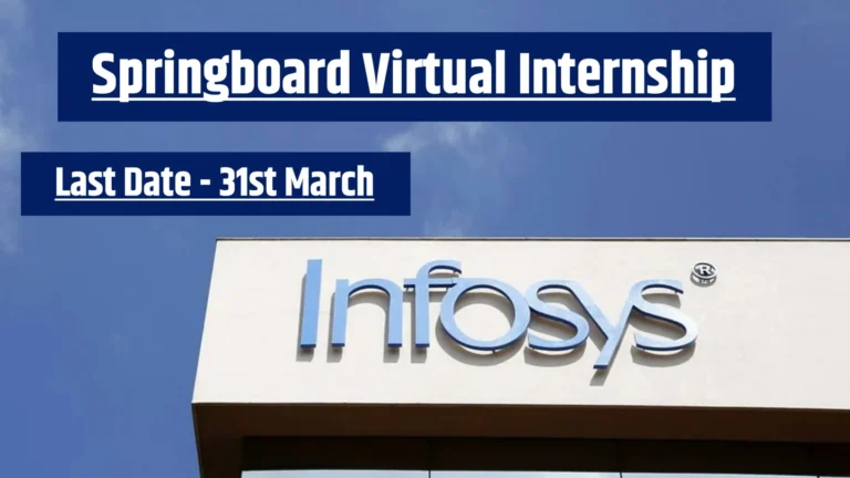 Infosys Springboard Virtual Internship Open 2026 | 12th Pass Eligible | Apply Before 31 March