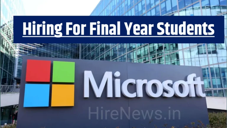 Microsoft Hiring Software Engineering Interns in India