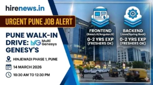 Pune Walk-In Drive: Multi Genesys Hiring Freshers (0-2 Yrs) in Hinjewadi on March 14