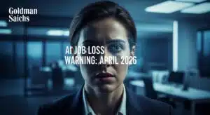 AI Job Loss Warning April 2026 Poster