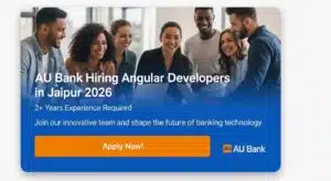 AU Bank Hiring Angular Developers Poster