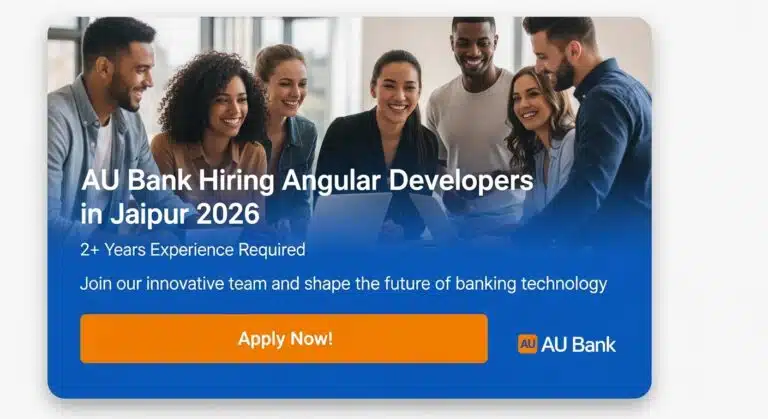 AU Bank Hiring Angular Developers Poster