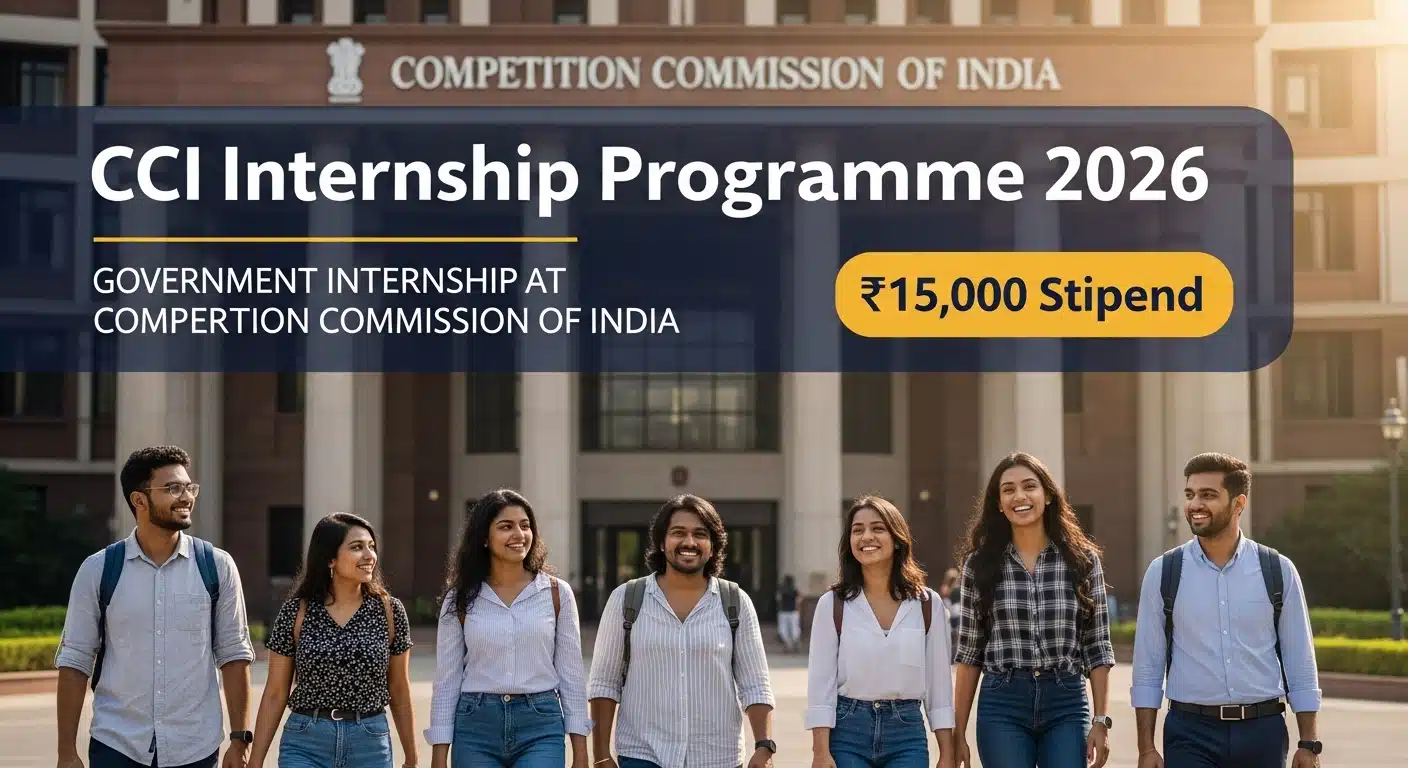Image for CCI Internship Programme 2026 , CCI Internship 2026, Government Internship India, Law Internship India, Economics Internship India, Policy Internship India, Delhi Internship, Paid Internship India, HireNews Jobs