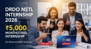 DRDO NSTL Internship 2026
