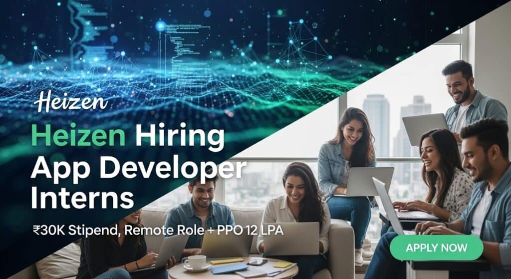 Heizen Hiring App Developer Interns — ₹30K Stipend, Remote Role + PPO 12 LPA | Apply Now
