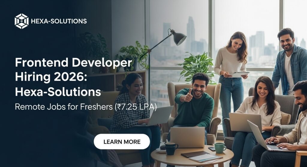 Frontend Developer Hiring 2026: Hexa-Solutions Remote Jobs for Freshers (₹7.25 LPA)