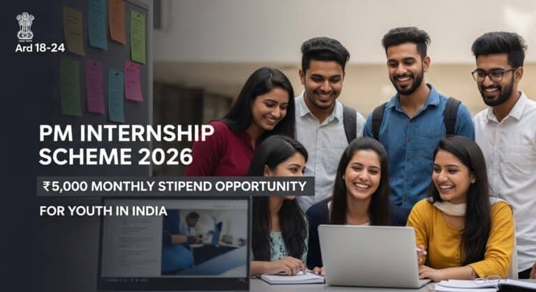 PM Internship Scheme 2026, PM Internship Scheme 2026, PMIS Internship, government internship India, internship for youth India, ₹5000 stipend internship, MCA internship scheme, skill development India, freshers internship India, govt scheme for students, internship 2026 India, apprenticeship India, youth employment scheme, internships in India, government programs India, skill India internship