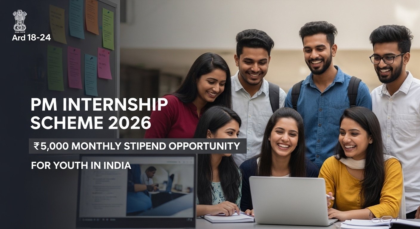 PM Internship Scheme 2026, PM Internship Scheme 2026, PMIS Internship, government internship India, internship for youth India, ₹5000 stipend internship, MCA internship scheme, skill development India, freshers internship India, govt scheme for students, internship 2026 India, apprenticeship India, youth employment scheme, internships in India, government programs India, skill India internship