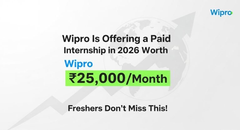 Wipro Is Offering a Paid Internship in 2026 Worth ₹25,000/Month — Freshers Don't Miss This!