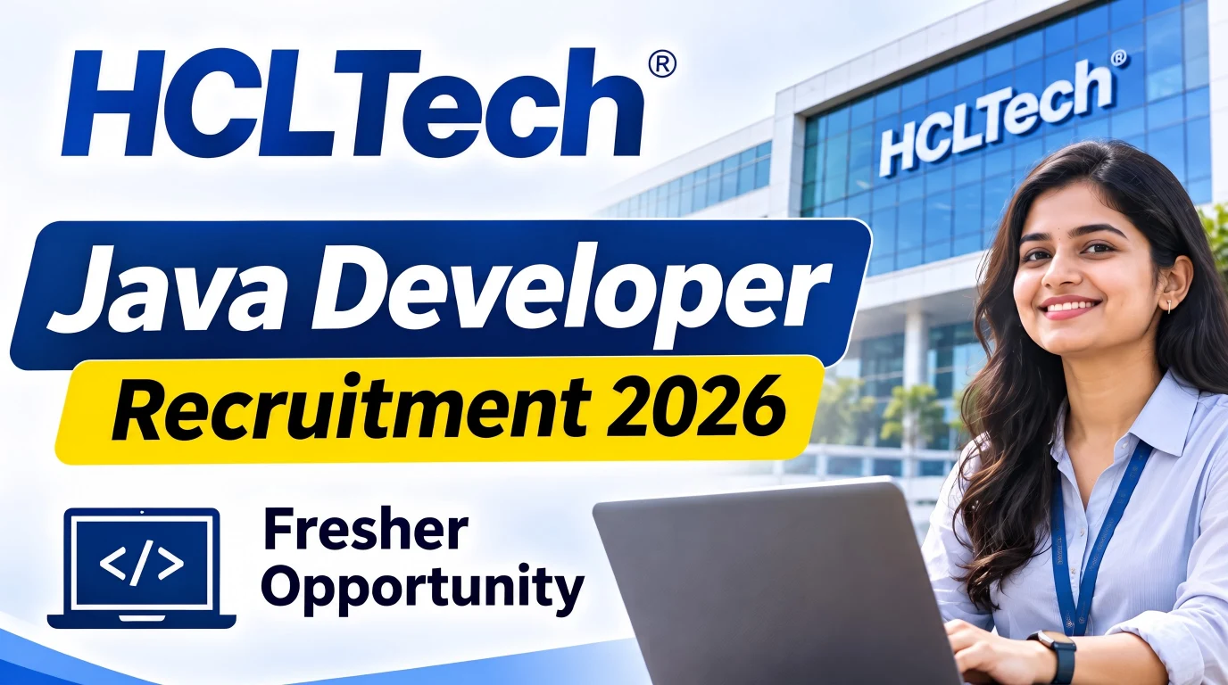 HCLTech Java Developer Recruitment 2026: Apply Online for Fresher Job
