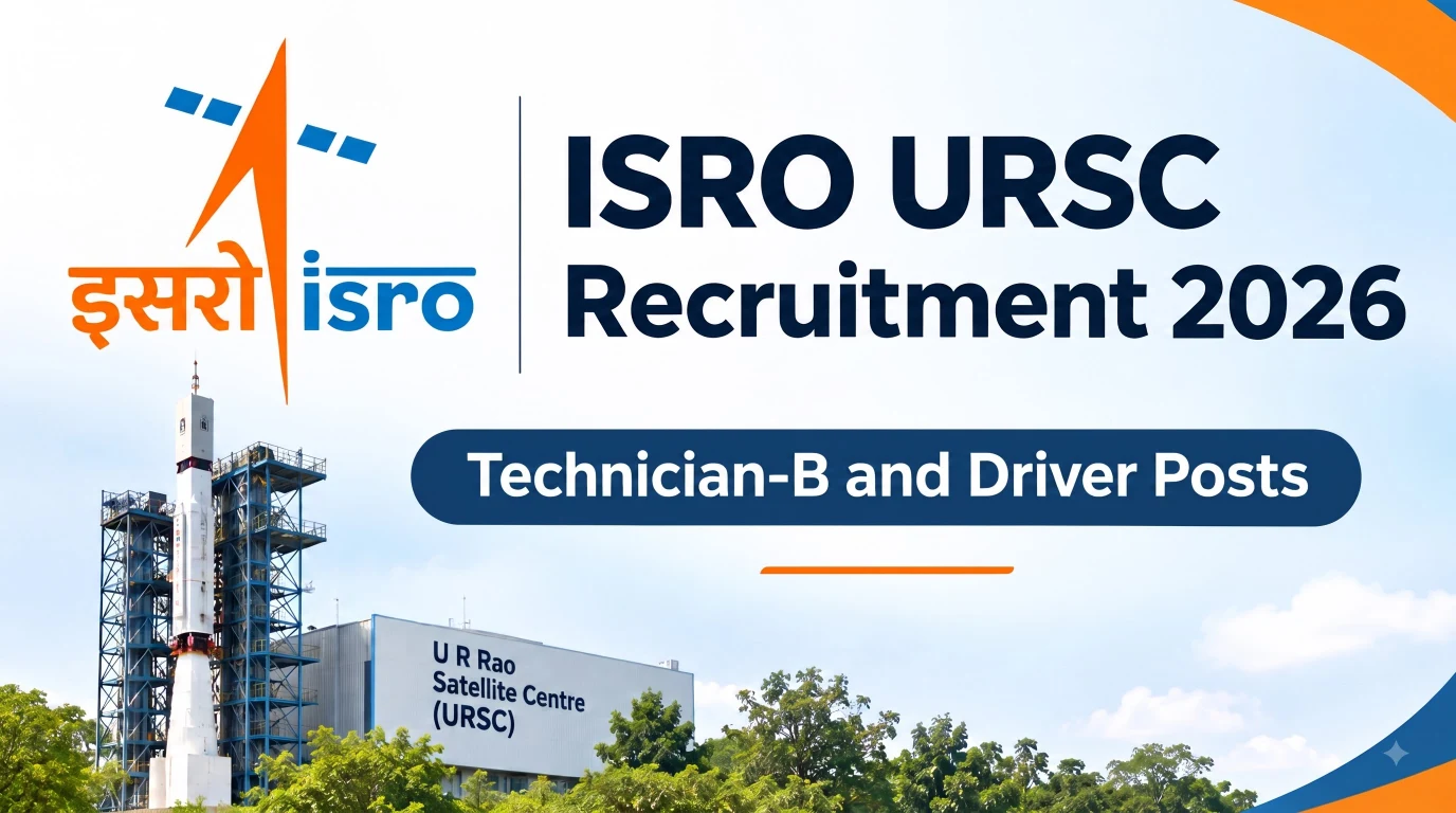 ISRO URSC Recruitment 2026: Apply for Technician-B and Driver Posts
