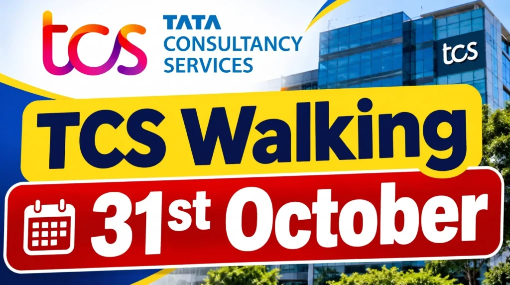 TCS Walk-In Interview on 31 October 2026: Full Stack Developer Jobs, ₹15–25 LPA Estimated Salary