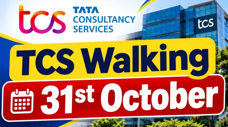 TCS Walk-In Interview on 31 October 2026: Full Stack Developer Jobs, ₹15–25 LPA Estimated Salary
